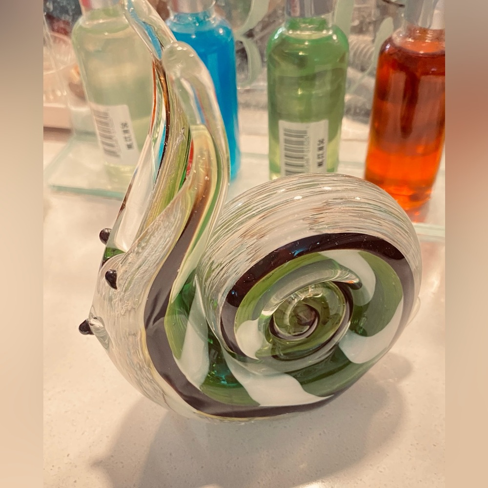 Hand blown Snail Art piece